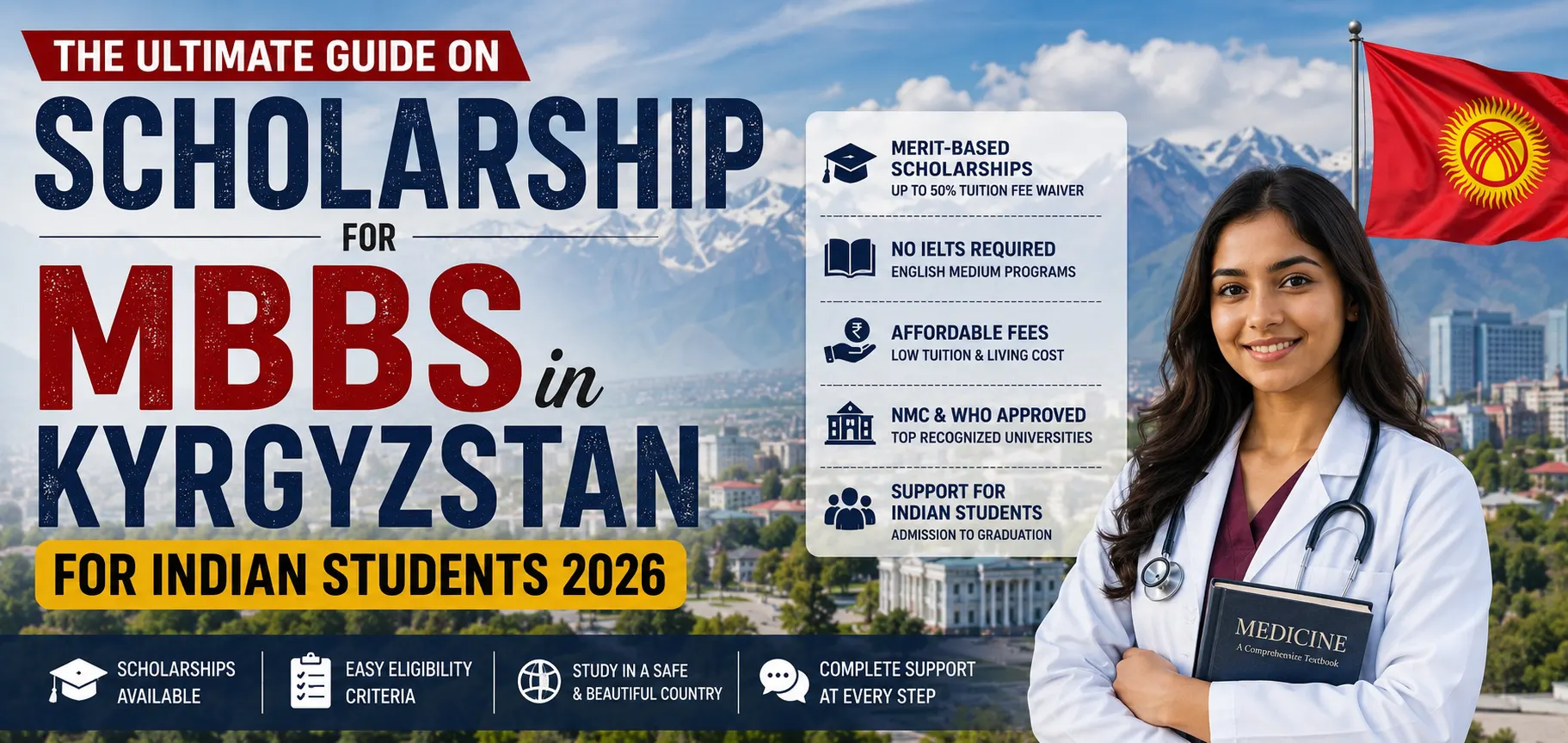 It is the ultimate guide on Scholarship For MBBS in Kyrgyzstan For Indian Students 2026